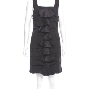 Alice + Olivia Sz 10 Dress Black Pleated, Ruffles